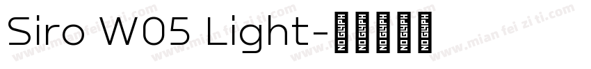 Siro W05 Light字体转换